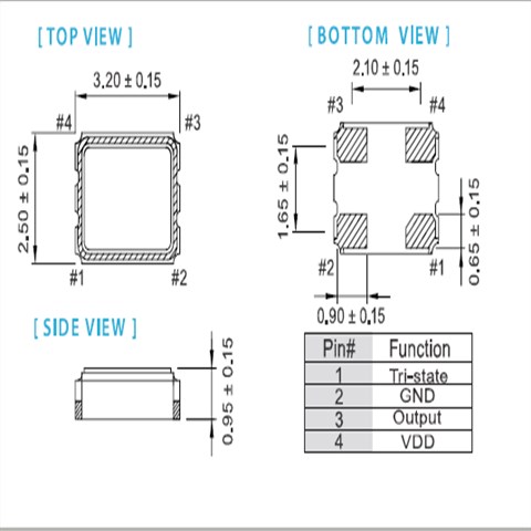 泰艺台系低损耗小尺寸晶振OX,OXETDCKANF-40.000000有源晶振