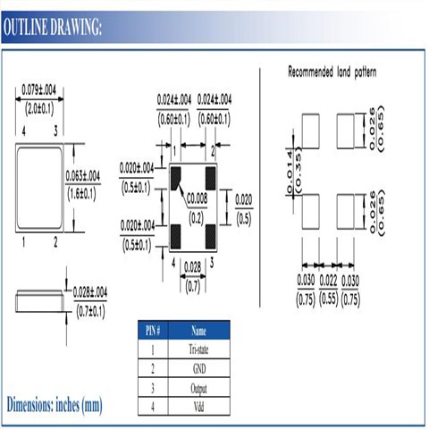 ASA-25.000MHZ-L-T 25M 3.3V 2016 50PPM HCMOS