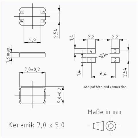 XMP-5135-1A-16pF-27.000MHz,7050mm,27M,KVG石英晶振